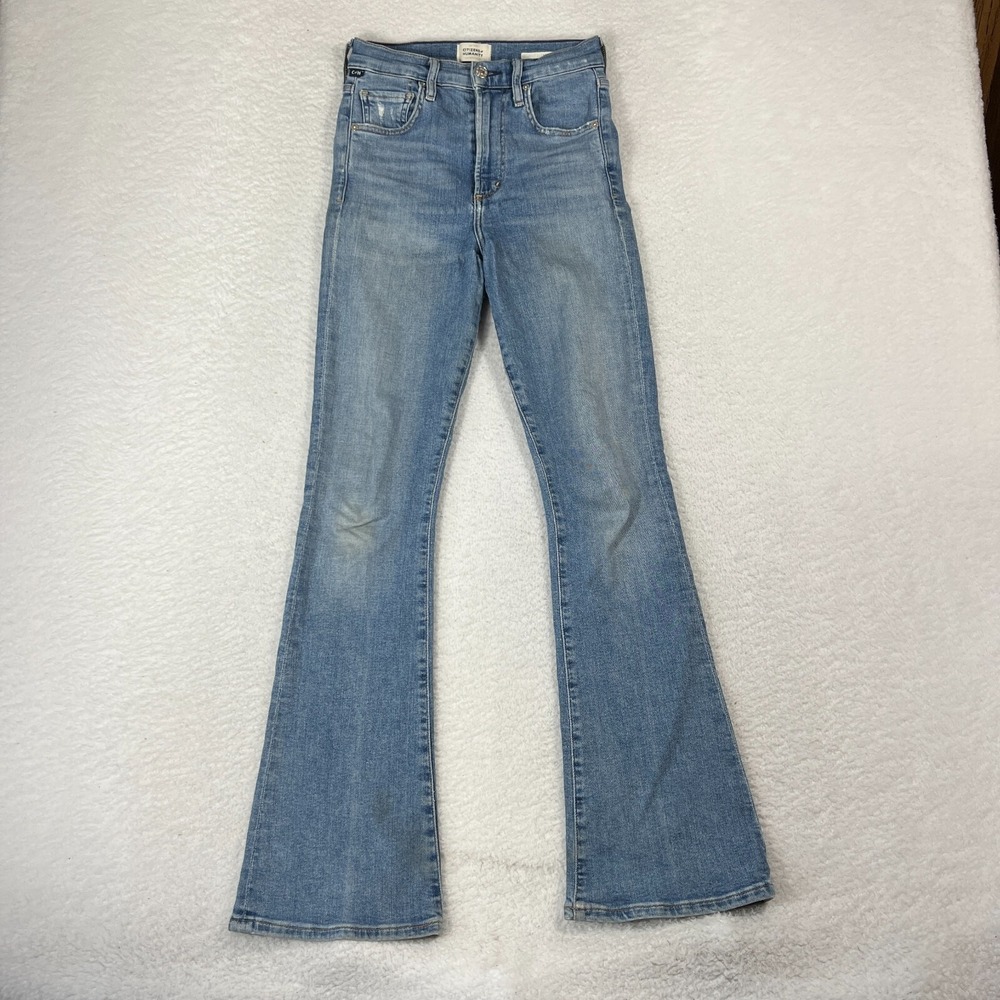 Citizens Of Humanity Lilah Flare Leg Jeans Size 24 Shoe Stains on bottom of leg